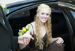 Prom Girl getting out of limo